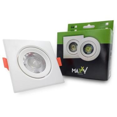 Imagem de Kit 5 Spot Quadrado Led 5W Quente / Frio - Maxxy