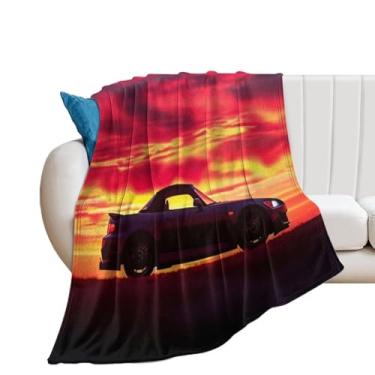 Imagem de HouLaiZhe Cobertor super macio de flanela S2000 pôr do sol arte legal leve cobertor refrescante para sofá-cama cadeira sofá carro viagem ao ar livre leve quente 152 x 203 cm