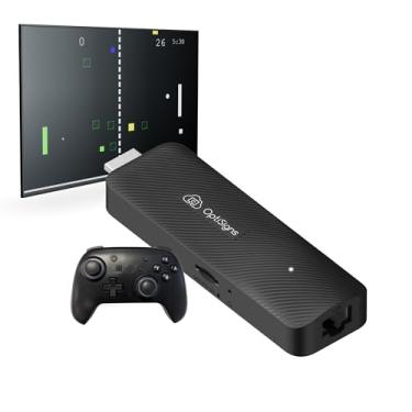 Imagem de OptiSigns OpenConsole Plug and Play Game Console Stick with Wireless Controller – Android-Based HDMI Game System for Playing and Creating Games on Your TV, Supports Emulator Files (1)