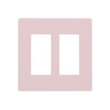 Imagem de Rose Purple Pink 2 Gang Double GFCI Decorator Rocker/Decorator Light Switch Cover Decorative Outlet Wall Plate Electrical Faceplate Screwless
