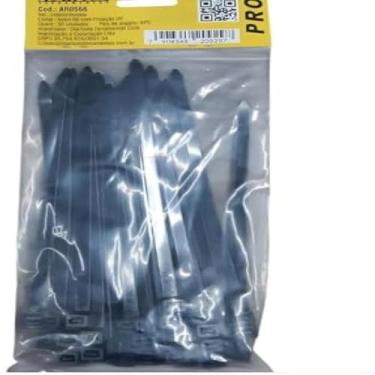 Imagem de Bracadeira de fixacao resistente preta para organizacao de fios, pratica e usual, preta.