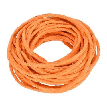 Imagem de Rebower Fita de papel ráfia de 11 jardas corda de papel trançado feito à mão para artesanato, [para embrulho de presentes de festa de Natal, decoração de artesanato faça você mesmo] - laranja amarelo