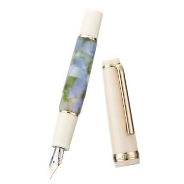 Imagem de NATEFEMIN Mini caneta-tinteiro F Nib 0,5 mm linda caneta acrílica de bolso curto