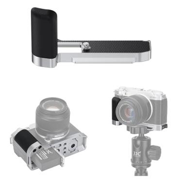 Imagem de JJC Suporte de mão de metal seguro em forma de L para câmera Fuji Fujifilm X-M5 XM5, alça lateral de silicone, almofada antiderrapante, placa Arca Swiss e orifício de 1/10.2 cm - 20, sem efeito no uso