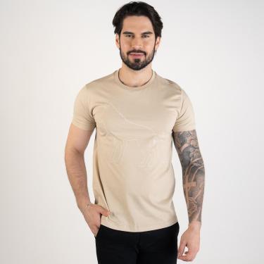 Imagem de Camiseta AcostaMento Wolf Alto Relevo Bege-Masculino