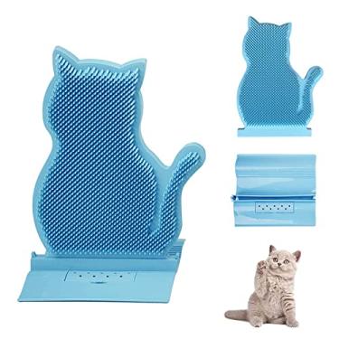 Imagem de Autocuidado para Gato Ferramenta de Grooming Massagem e Remoção Pelos Escova Massagista em Arco Limpar Soltos Suprimentos Confortáveis Bem-estar do Pet