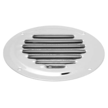 Imagem de equlup 10.2 cm 12.7 cm Tampa de ventilação de ventilação de ventilação de parede de grelha redonda de aço inoxidável para iates caravanas saídas de cozinha doméstica (12,7 cm (124 mm))