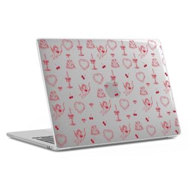 Imagem de Compatível com MacBook Air 13,3 polegadas 2022 2021 2020 2019 2018 versão M1 A2337 A2179 A1932, vela romântica cupido dos namorados coração capa transparente protetora para amante