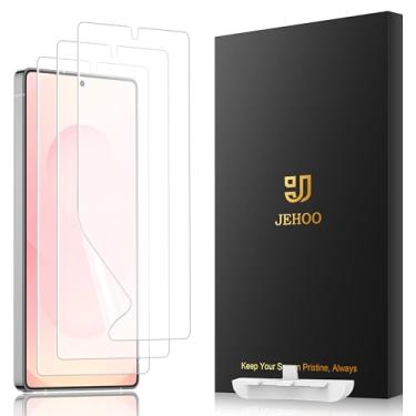 Imagem de JEHOO [Pacote com 3] Protetor de tela fosco para Galaxy S25 Plus, compatível com sensor de impressão digital, filme flexível adesivo antirreflexo (não vidro)