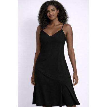 Imagem de Vestido Midi Feminino Decote V Alças Finas Elegante