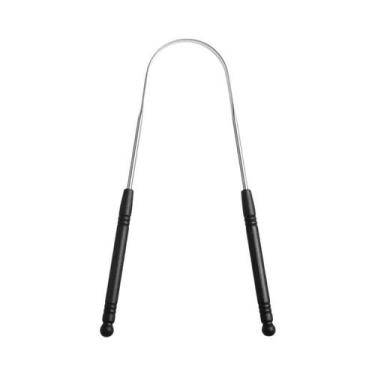 Imagem de Limpador De Língua Reutilizável Em Aço Inoxidável Com Pegada Confortáv