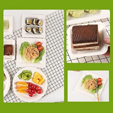 Imagem de 50 Peças de Utensílios Jantar Descartáveis Compostáveis Papel Ecológico Degradáveis Feitos Polpa Cana-de-Açúcar para Churrascos Acampamentos Piqueniqu