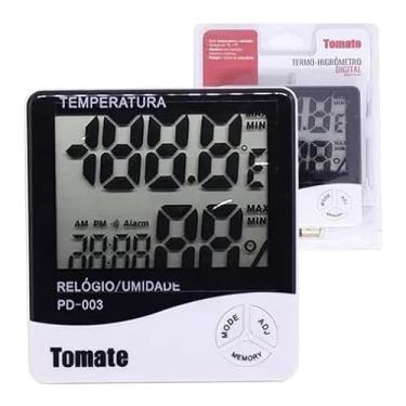 Imagem de Termo Higrômetro Digital Tomate PD003 – Medidor de Temperatura e Umidade Ambiente com Display LCD – Ideal para Casa, Escritório, Estufa e Bebês