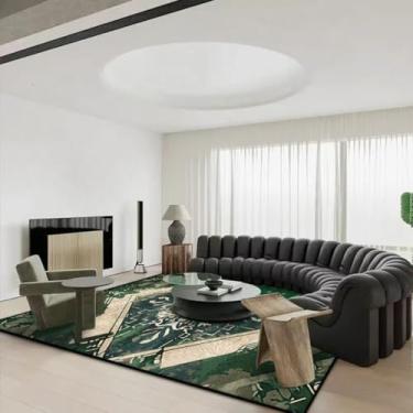 Imagem de Tapetes decorativos estilo casa, sala de estar, antiderrapantes, laváveis, para sala de jantar, macios e personalizáveis, para sofá e mesa (120x160 cm)/JH023-Flannel-9)