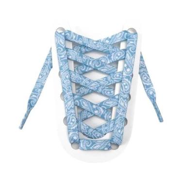 Imagem de Cadarços Planos Dourados Para Tênis Esportivos Casuais De Basquete E T