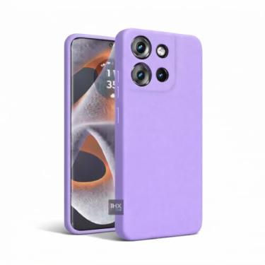 Imagem de Capa Capinha Case Compatível Motorola Moto Edge 50 Neo Silicone Aveludada Anti Impacto Reforçada Emborrachado Com Proteção De Câmera Premium (LILÁS)