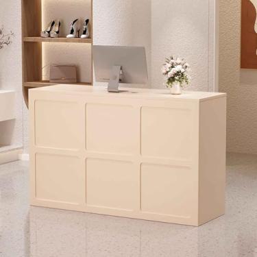 Imagem de Mesa de recepção, balcão de recepção, mesa de recepção com balcão, recepção pequena, mesa de recepção em pé, balcão de salão, mesa de recepção, balcão de recepção, recepção moderna