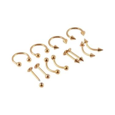 Imagem de Conjunto De Joias Para Piercing De Orelha, Nariz, Sobrancelha E Labret