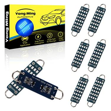 Imagem de YONGMING 44 mm 4.4 cm 211-2 212-2 Lâmpada LED 561 578 562 567 564 RL4410 Lâmpada LED azul para interior cúpula mapa porta-malas luzes de cortesia porta 8 unidades