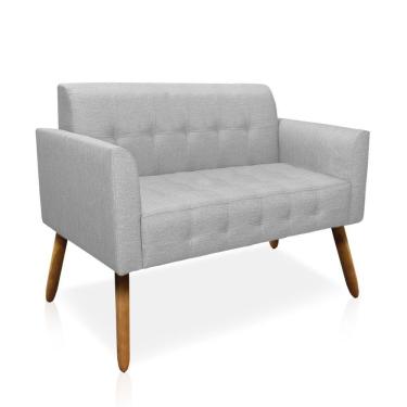 Imagem de Namoradeira Elisa Linho Cinza Claro A05 Castanho