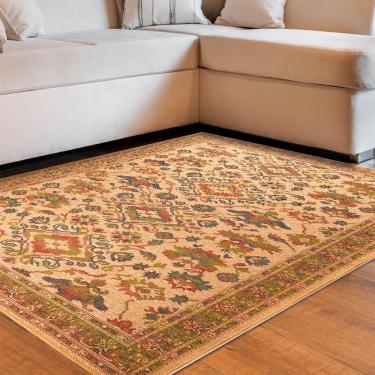 Imagem de Tapete Sala/Quarto Funcional Medalhão 1,00 X 1,50  Bege-72