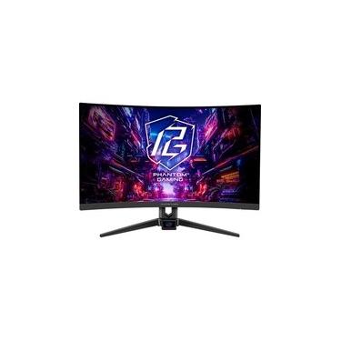 Imagem de Monitor Gamer Curvo ASRock Phantom 27"", FHD, 280Hz, 1ms, VA, FreeSync Premium, DisplayPort e HDMI, Preto - PG27FRS1A