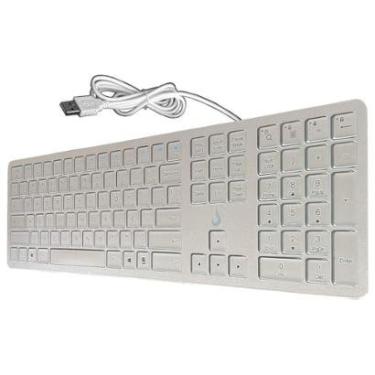 Imagem de Teclado Slim Rise Mode, USB, Prata - RM-TS-FS-Unissex
