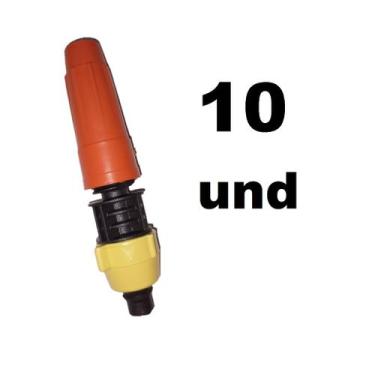 Imagem de 10 Esguicho mangueira simples plástico reto para jardinagem- 10 ou 5 u