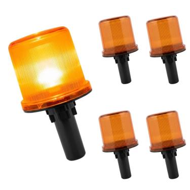 Imagem de Sinalizador Solar Viario Kit 4 Uni Cone Obra Transito Estrada Rodovia Emergencia Sinalizaçao Alerta Segurança Rua