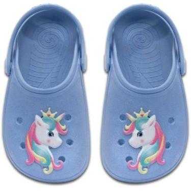 Imagem de Sandália Babuche Infantil Menina Unicórnio Leve Macio 12.37-Feminino