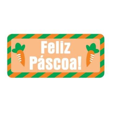 Imagem de Etiqueta Adesiva - Páscoa Cenourinha - 4cm - 100 unidades - Rizzo