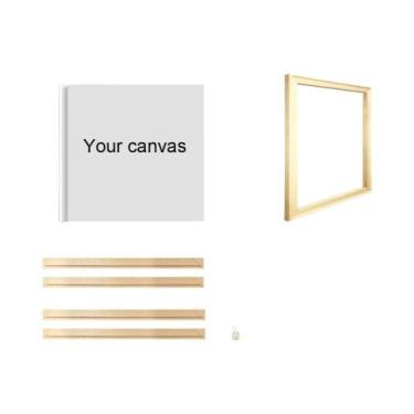 Imagem de Moldura De Madeira Natural Grande Para Quadros De Parede 50X70 60X90 7