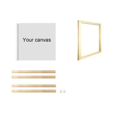 Imagem de Moldura De Madeira Natural Grande Para Quadros De Parede 50X70 60X90 7