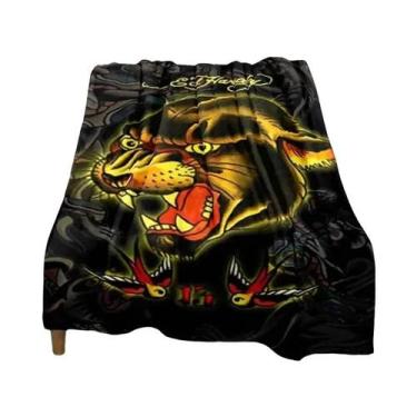 Imagem de Cobertor Com Estampa De Crânio De Tigre 3D, Macio, Confortável E Quent