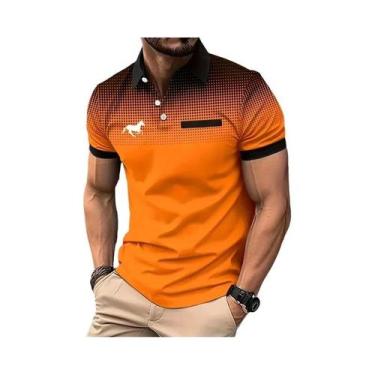 Imagem de Camisa Polo Masculina Slim Fit De Verão, Manga Curta, 100% Poliéster, 