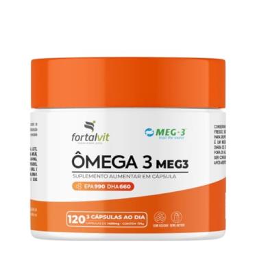 Imagem de Ômega 3 MEG-3 Alta Concentração EPA 990mg DHA 660mg - 120 Cápsulas - Pureza Garantida, Fortalvit