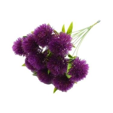 Imagem de Flores Artificiais De Dente-de-Leão Em Plástico Para Decoração De Casa