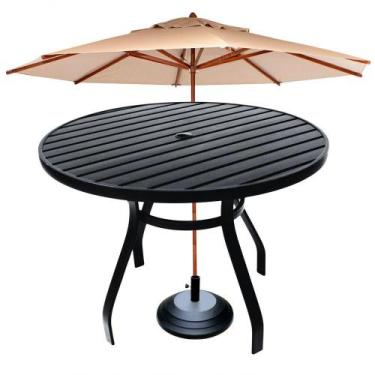 Imagem de Mesa Aluminio Redonda 1,20m Sevilha área Piscina Jardim Cozinha + Guar