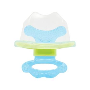 Imagem de Mordedor Chupeta Massageador De Gengiva Para Bebês Buba, Azul