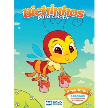 Imagem de Livro infantil bichinhos para colorir - abelhinhas - RIDEEL