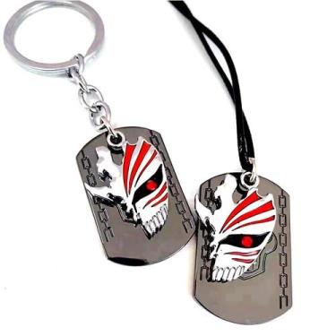 Imagem de Conjunto de chaveiros Bleach Menos Mask e Silver Military Dog Tag - ta