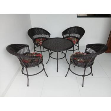 Imagem de Jogo de Mesa e Cadeiras Hotel Fibra Sintética - Varanda Móveis