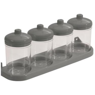 Imagem de Conjunto Porta Temperos Cinza - Giotto