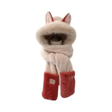 Imagem de Gorro De Pelúcia Quente Com Proteção Para as Orelhas De Raposa, Cachec