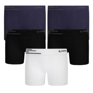 Imagem de Kit 5 Cueca Boxer Infantil Box Microfibra Sem Costura Lupo, Sortido 2,