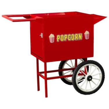 Imagem de Carrinho para Pipoqueira Estilo Retrô Vermelho - Central dos Brinquedo