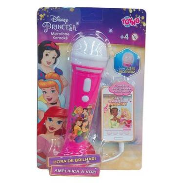 Imagem de Microfone Musical Princesas Disney Toyng MP3 Karaokê com Luzes Multicolorido