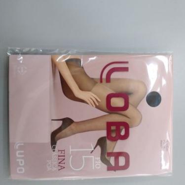 Imagem de Meia-calça Loba Clássica Poá Preta Lupo Fio 15 Confortável