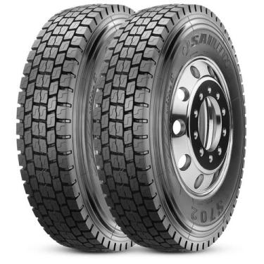 Imagem de Kit 2 Pneu Aro 22.5 295/80R22.5 Sailun S702 152/148M 16PR