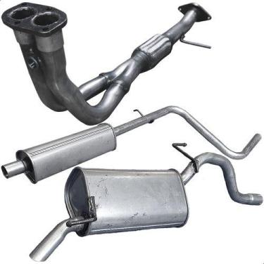 Imagem de Kit Escapamento Tubo +abafador +traseiro Palio 1.0 8v 96 01 - ScapJá